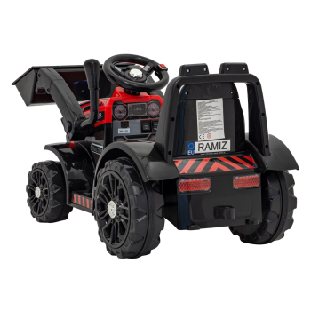 Traktor Spychacz G320 dla najmłodszych dzieci Czerwony + Ruchoma łyżka + Melodie + Klakson + Światła LED